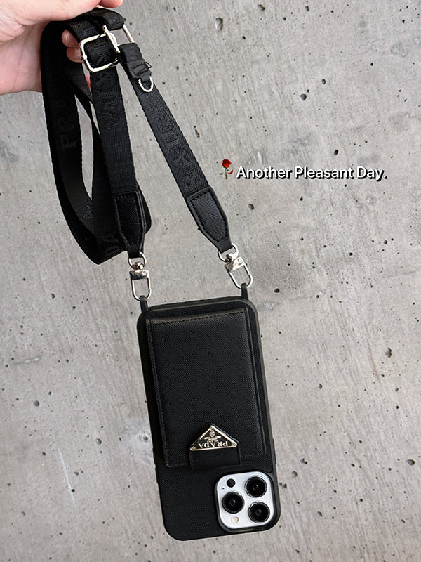 Luxus Crossbody bőr iPhone tok