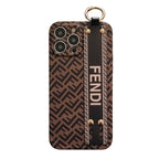 Eleganckie etui na iPhone'a z opaską na nadgarstek