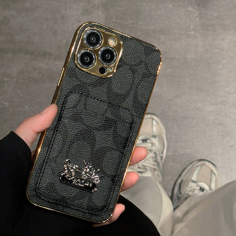 經典卡包皮革 iPhone 保護殼