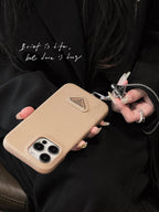Lyxigt läder Crossbody iPhone-fodral