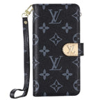 MONOGRAM CANVAS LEREN PORTEFEUILLE SAMSUNG MOBIEL TELEFOONHOESJE