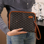Luxury Pattern Wristlet Clutch — Zippered Designer Style Handbag with Detachable Strap