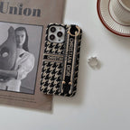 Capa para iPhone com pulseira Houndstooth da moda