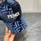Luxury FF Gold Velvet Baseball Cap | Luxury Designer Adjustable Hat