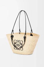Luxurious Palm Leaf and Natural Tan LYW Basket