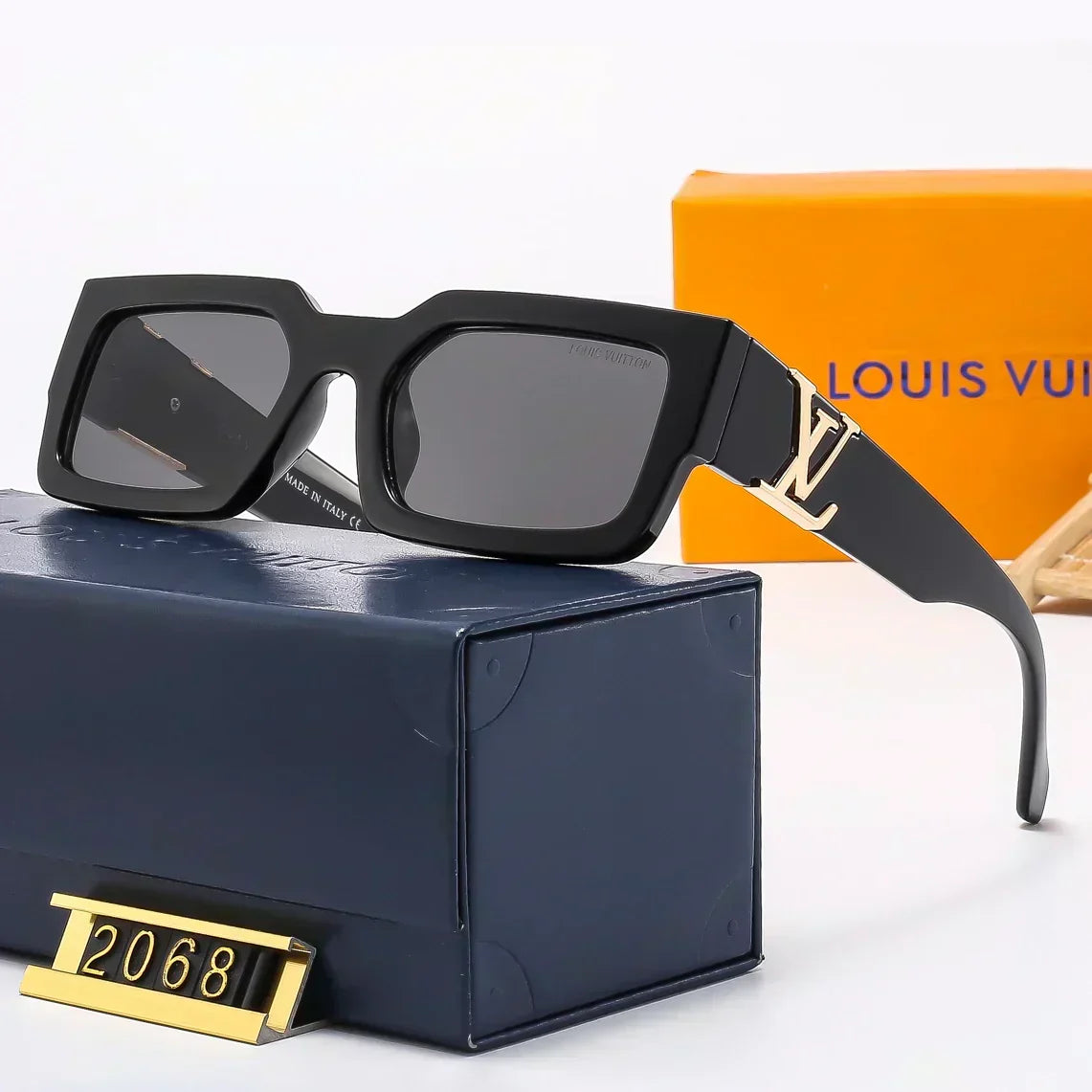 Polarisierte Square-Sonnenbrille 2068 Detailansicht