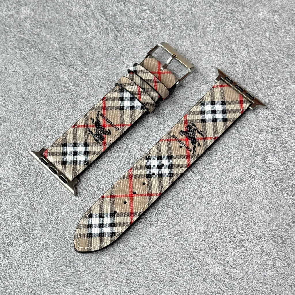 Leather Monogram Apple Watch Bands