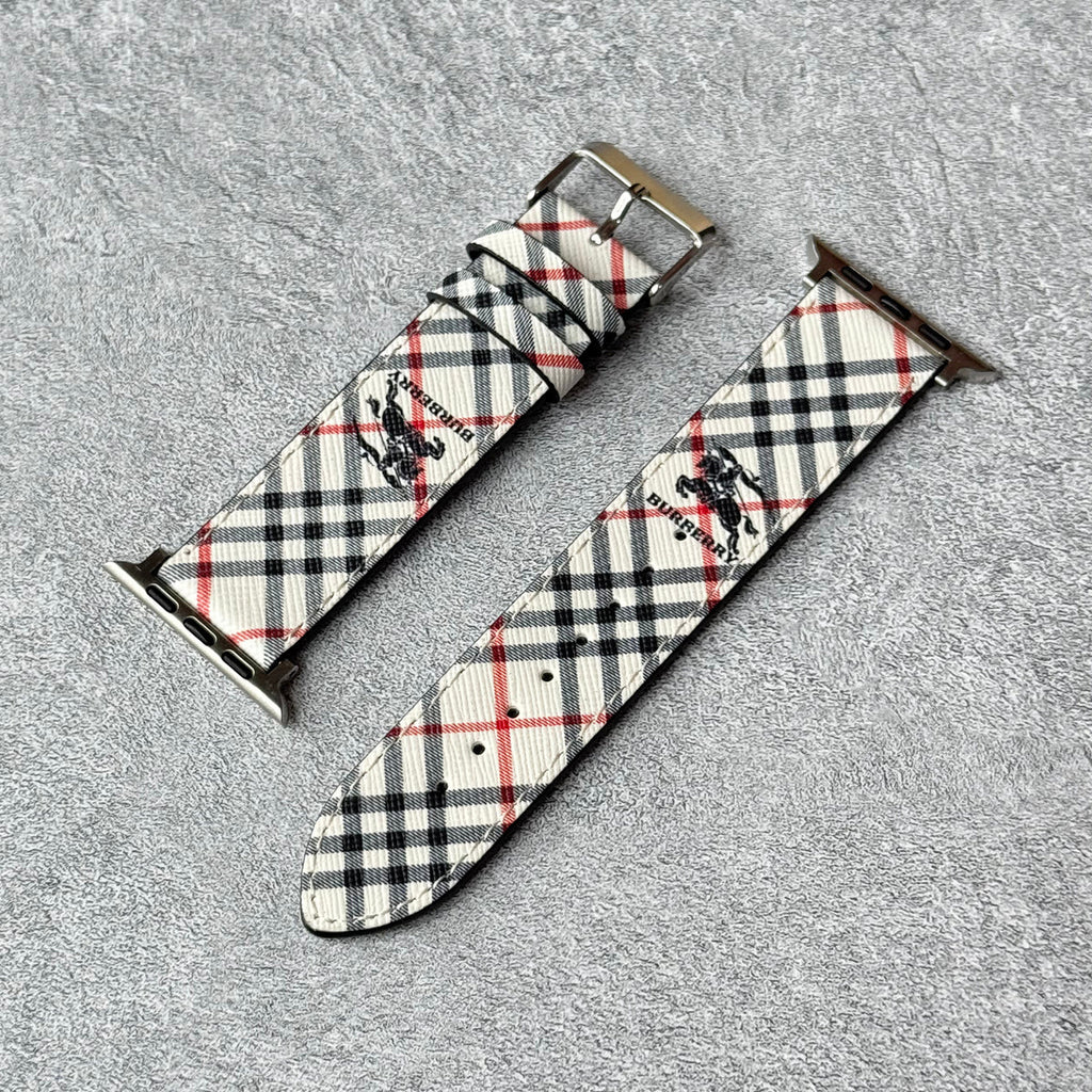 Leather Monogram Apple Watch Bands