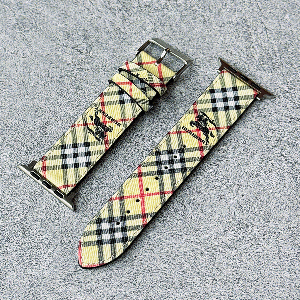 Leather Monogram Apple Watch Bands