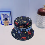 Vintage Oblique Webbing Bucket Hat | Luxury Designer Cotton Bucket Hat