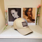 Luxury Check Embroidered Baseball Cap