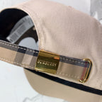 Luxury Check Embroidered Baseball Cap