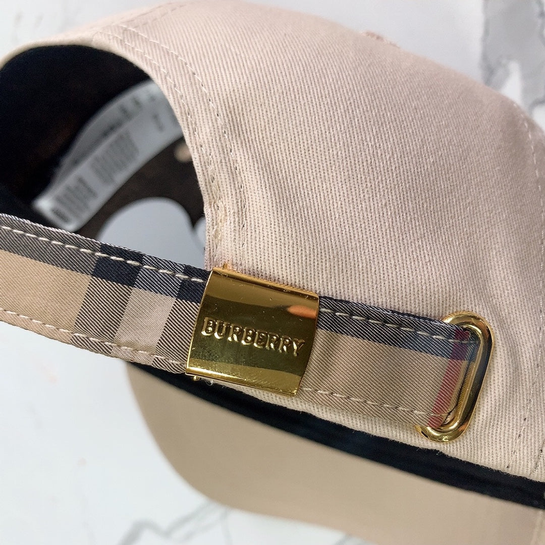 Luxury Check Embroidered Baseball Cap