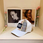 Luxury Check Embroidered Baseball Cap
