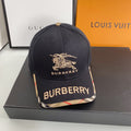 Luxury Vintage Check Embroidered Baseball Cap