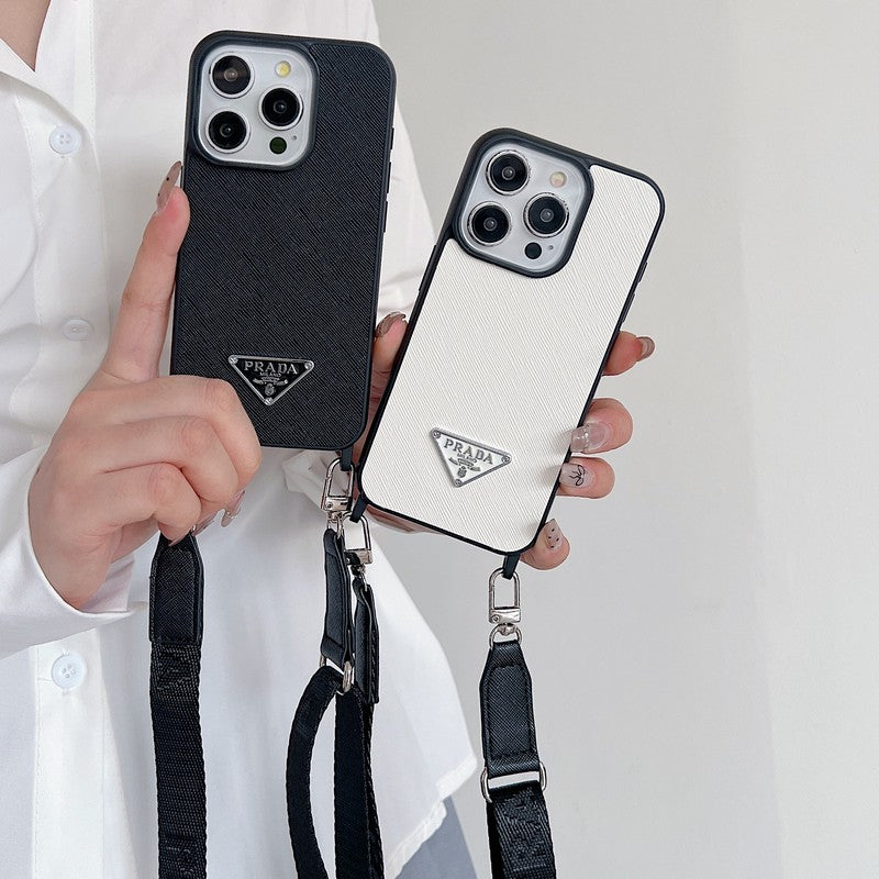 Luxus Crossbody bőr iPhone tok