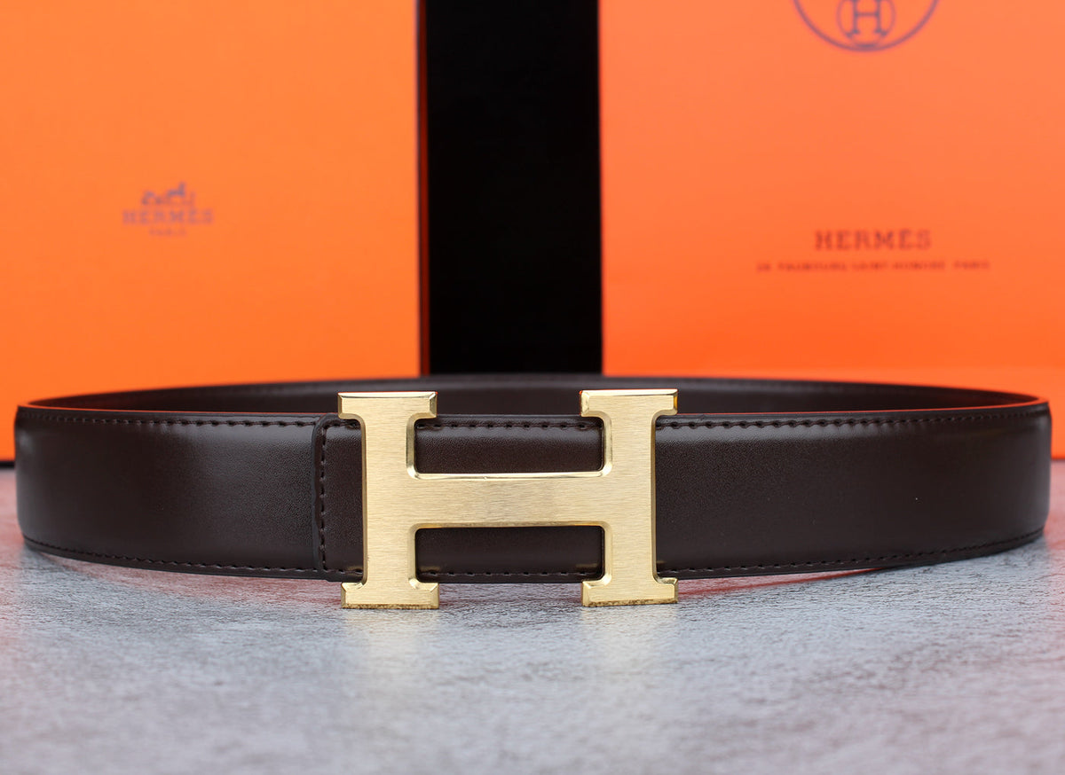 2 Colors Classic Buckle Leder Gürtel – Produktansicht 1