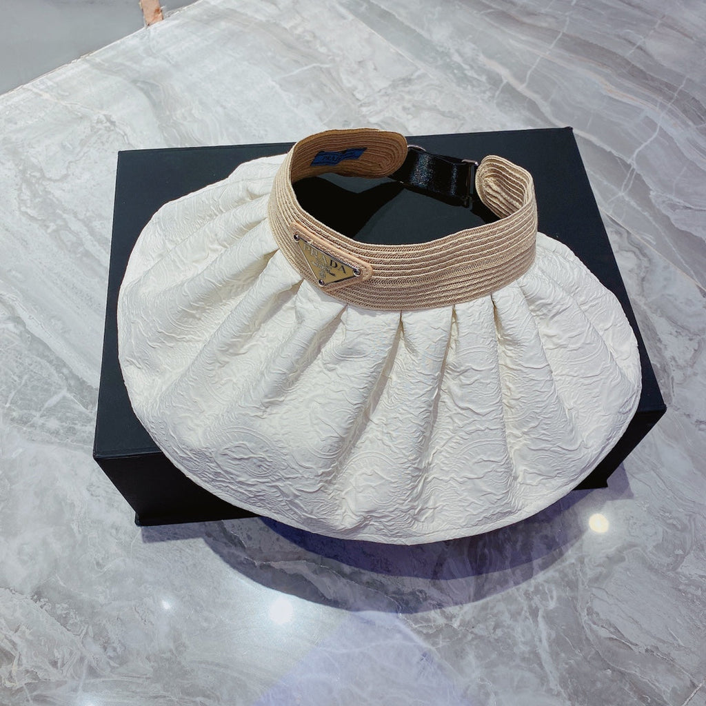 FashionFoldable Crinkled Cotton Sun Visor | Luxury Designer Summer Hat
