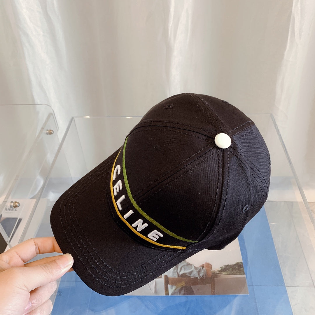 CELINE Embroidered Cotton Baseball Cap | Luxury Designer Adjustable Hat