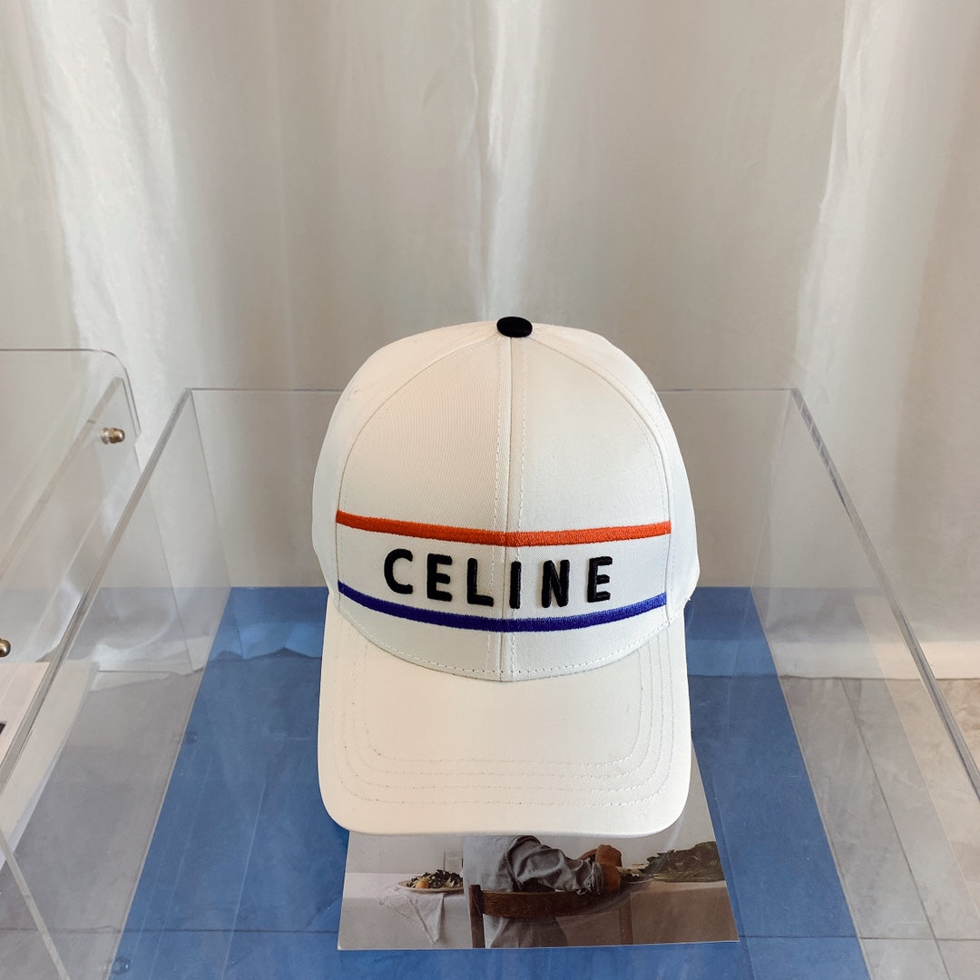 CELINE Embroidered Cotton Baseball Cap | Luxury Designer Adjustable Hat