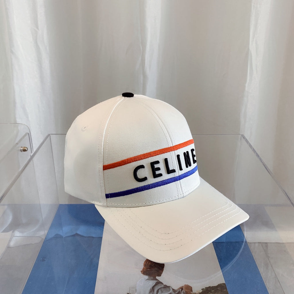 CELINE Embroidered Cotton Baseball Cap | Luxury Designer Adjustable Hat