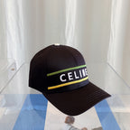 CELINE Embroidered Cotton Baseball Cap | Luxury Designer Adjustable Hat