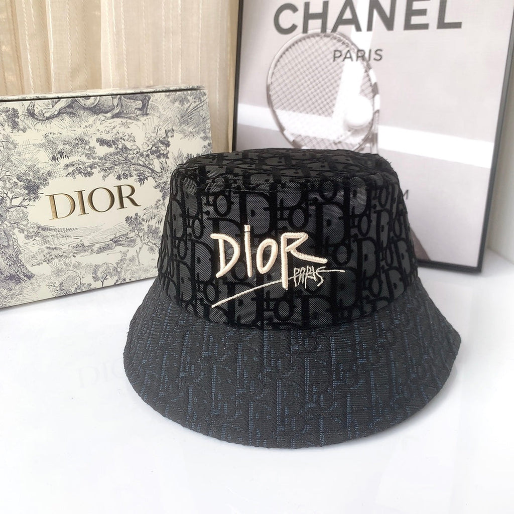 Classic Vintage Lace Flocked Bucket Hat
