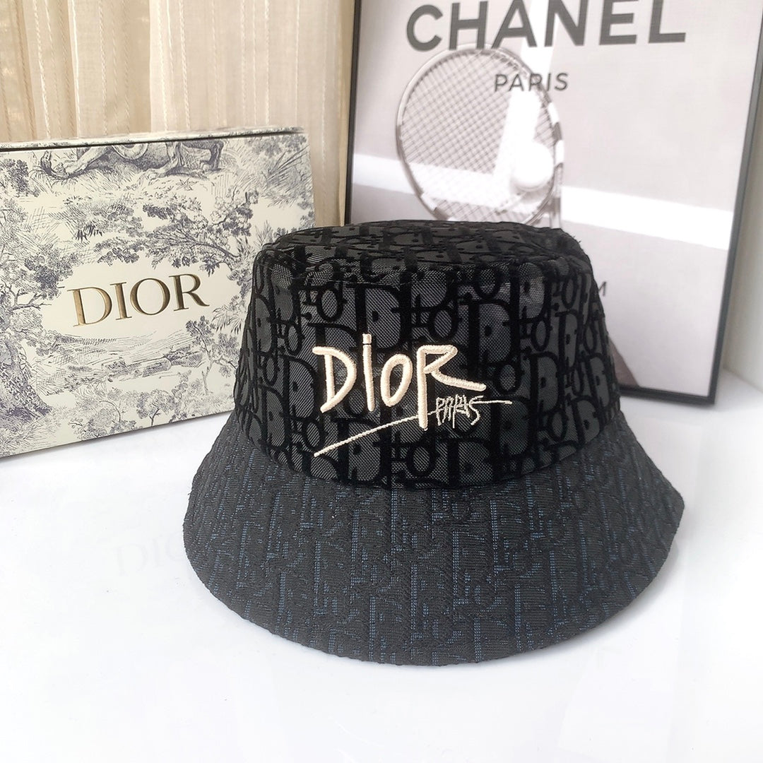 Classic Vintage Lace Flocked Bucket Hat