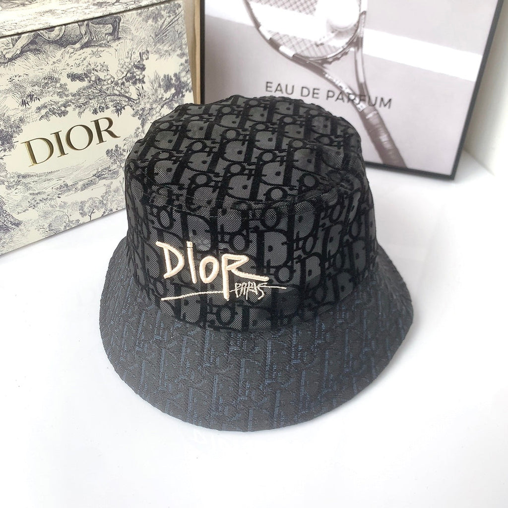 Classic Vintage Lace Flocked Bucket Hat