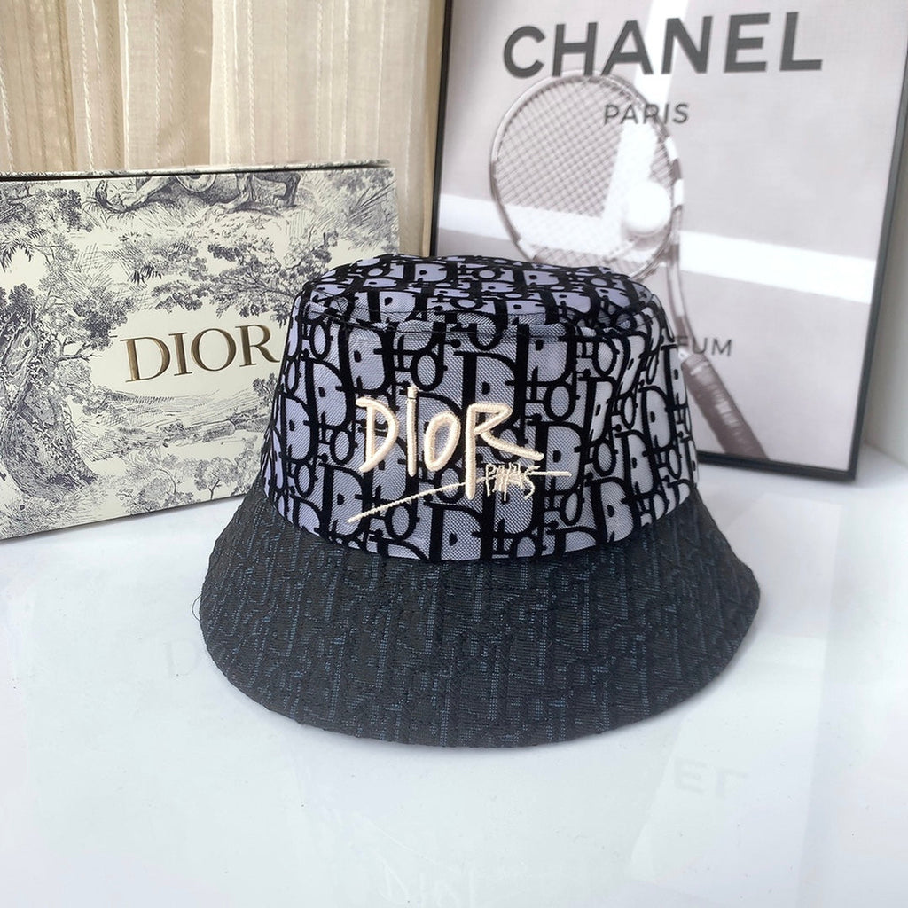 Classic Vintage Lace Flocked Bucket Hat