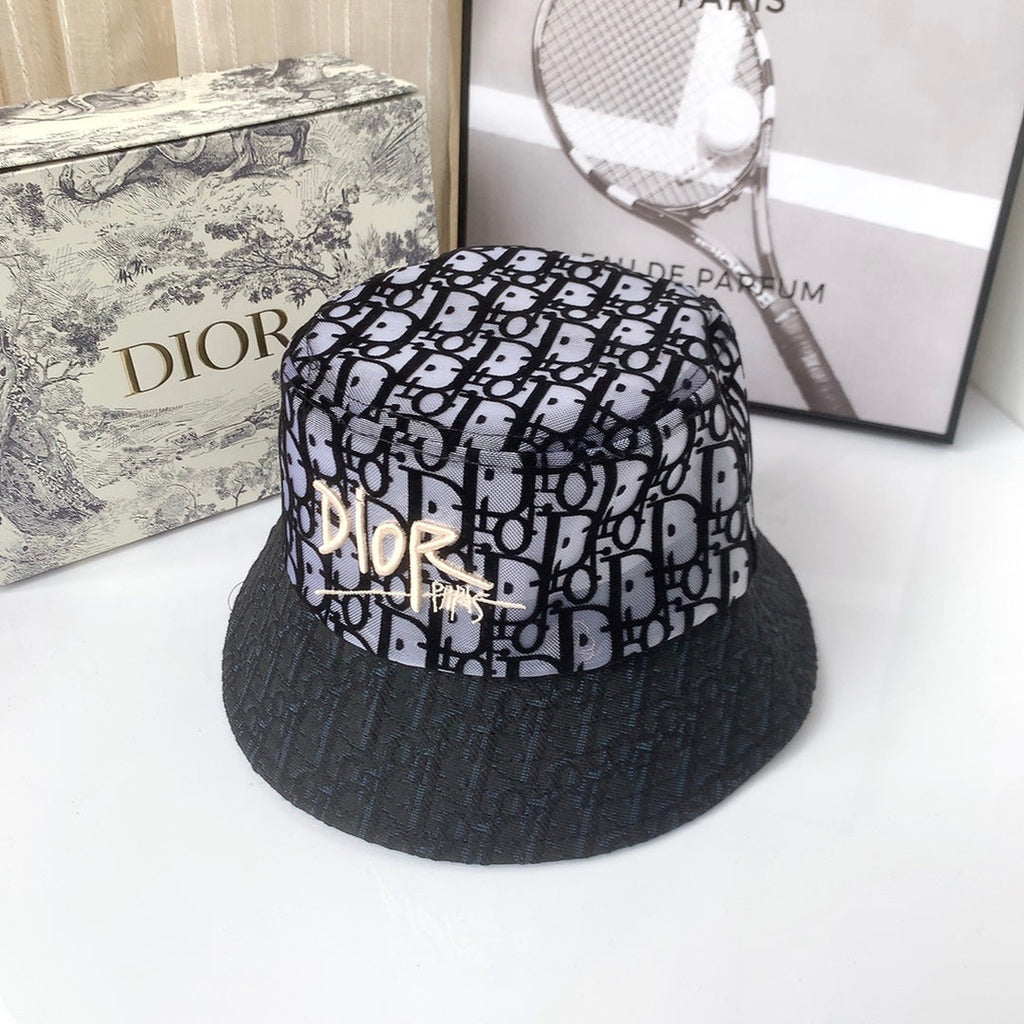 Classic Vintage Lace Flocked Bucket Hat