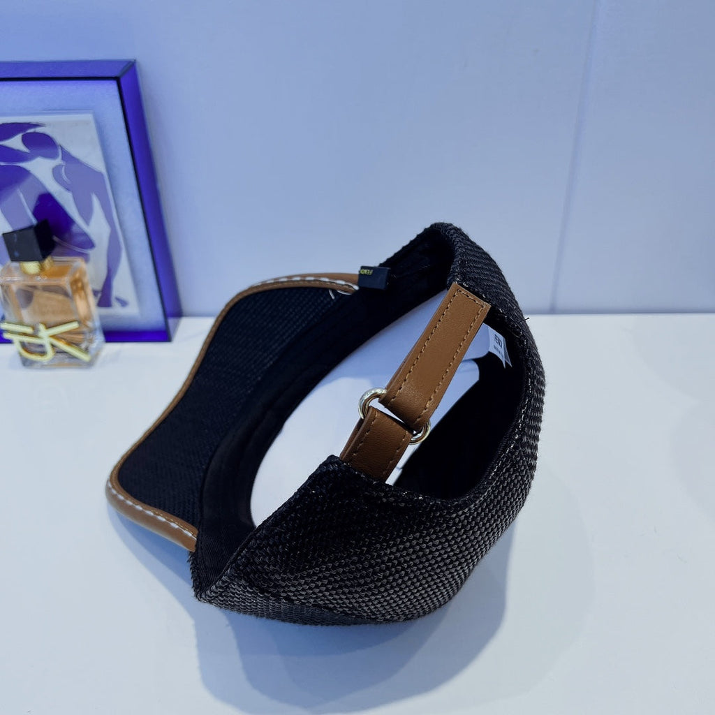 Luxury FF Leather Trim Baseball Cap