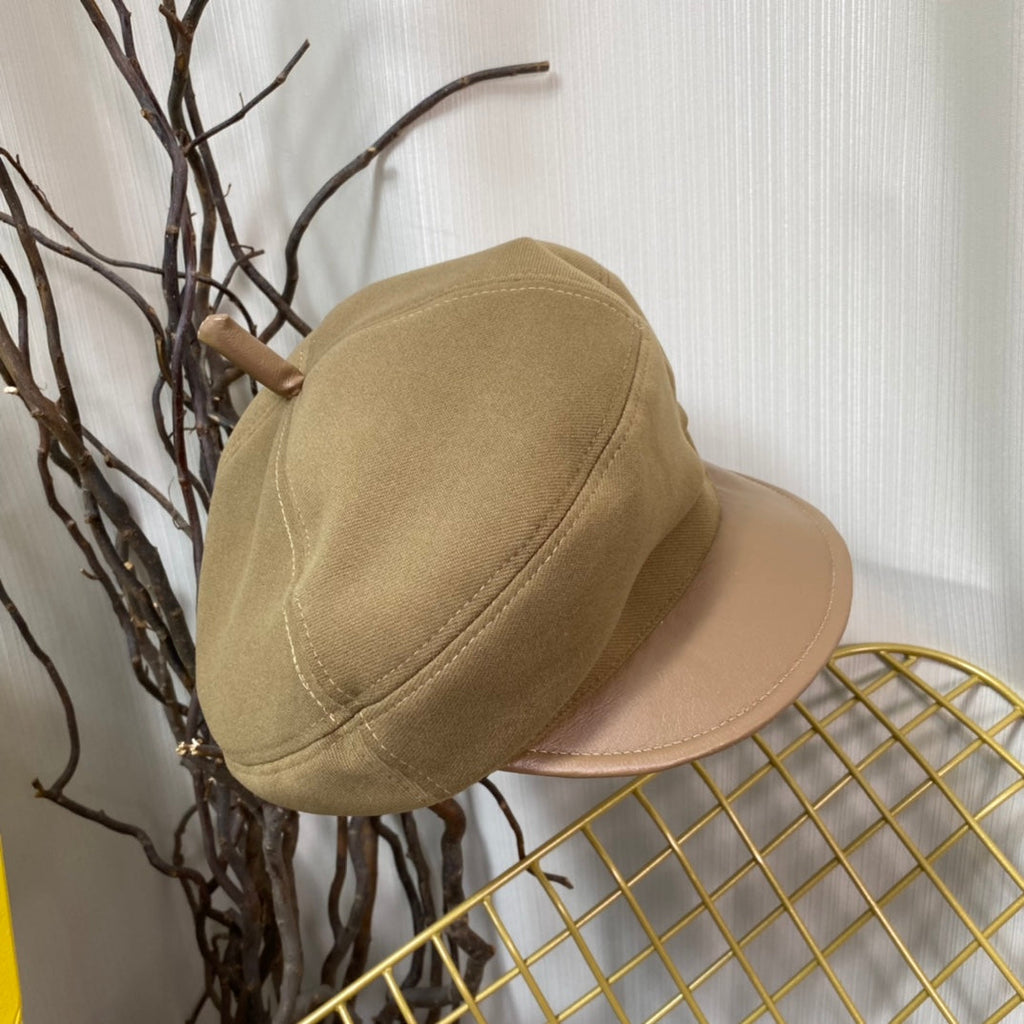 Classic GG Metal Logo Octagonal Flat Cap | Luxury Designer Cashmere Hat