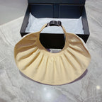 FashionFoldable Crinkled Cotton Sun Visor | Luxury Designer Summer Hat