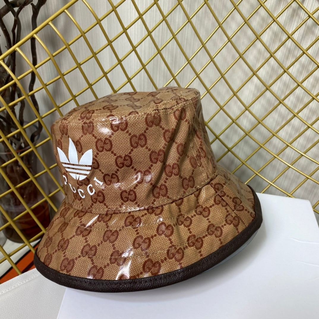 Classic Crystal Canvas Trefoil Bucket Hat