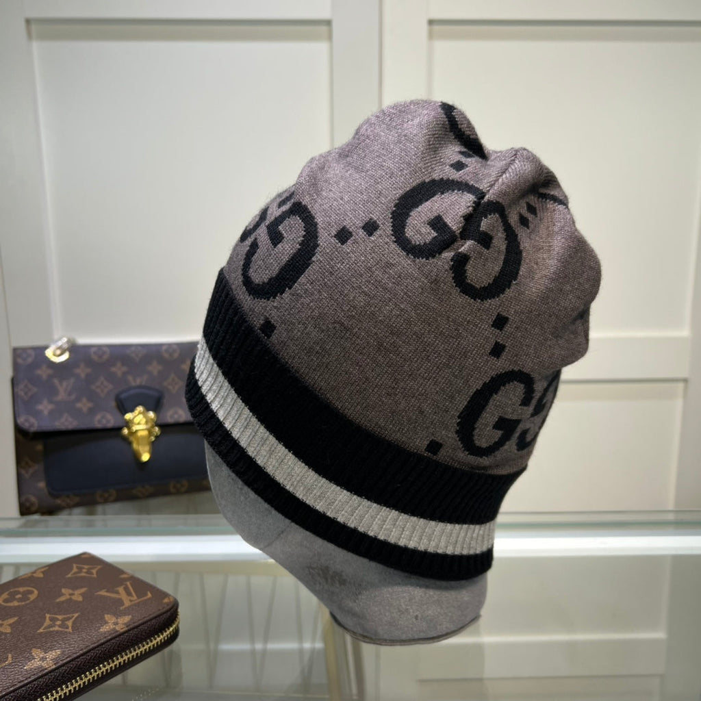 Classic GG Jacquard Wool Knit Beanie | Luxury Designer Winter Hat