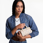 Dreamy Lavender Watercolor Gradient Mini Barrel Crossbody Bag