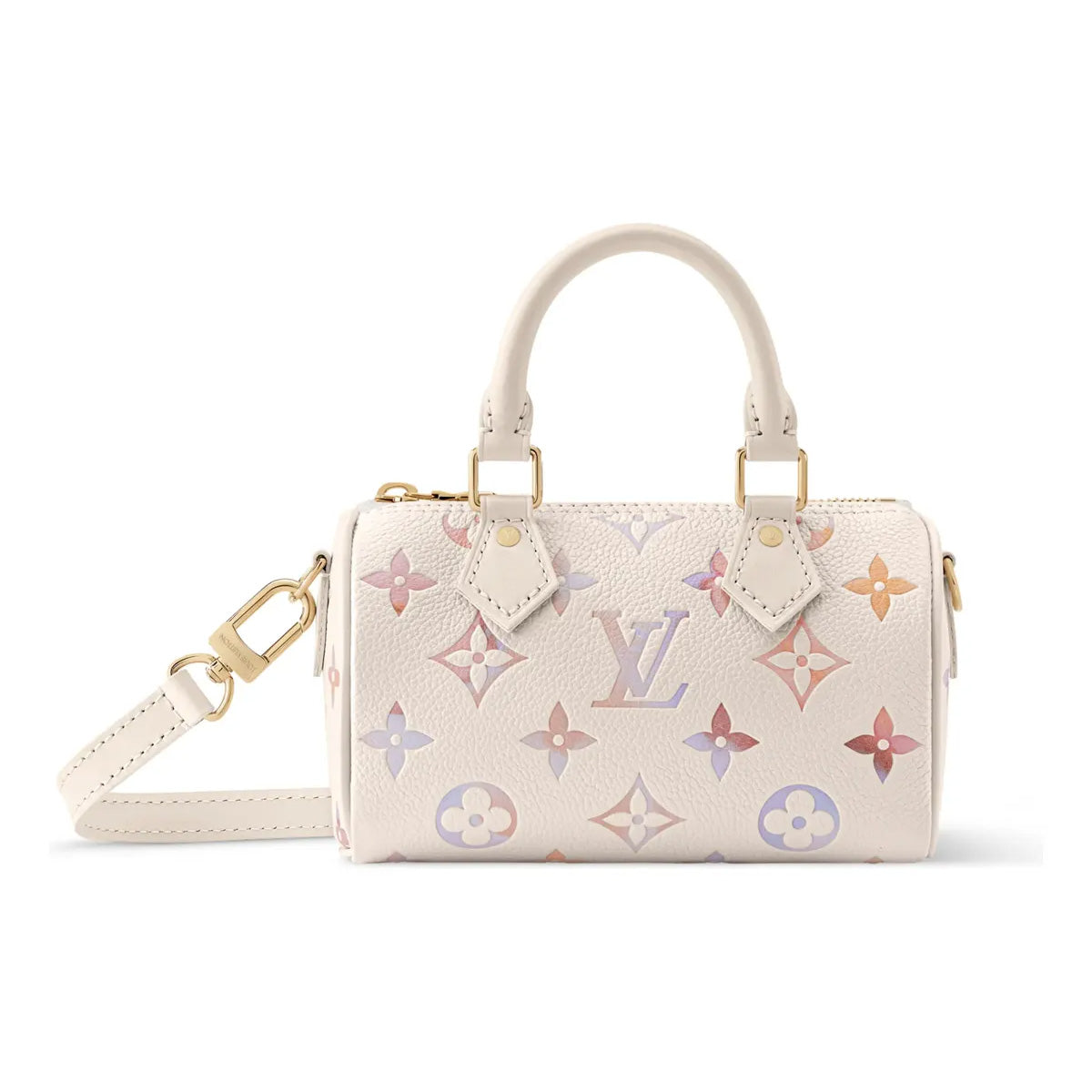 Dreamy Lavender Watercolor Gradient Mini Barrel Crossbody Bag
