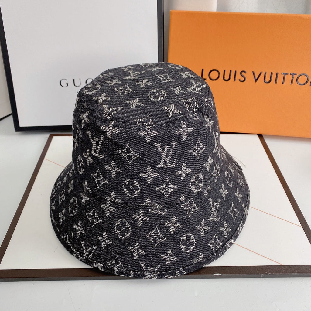 Luxury Monogram Denim Bucket Hat
