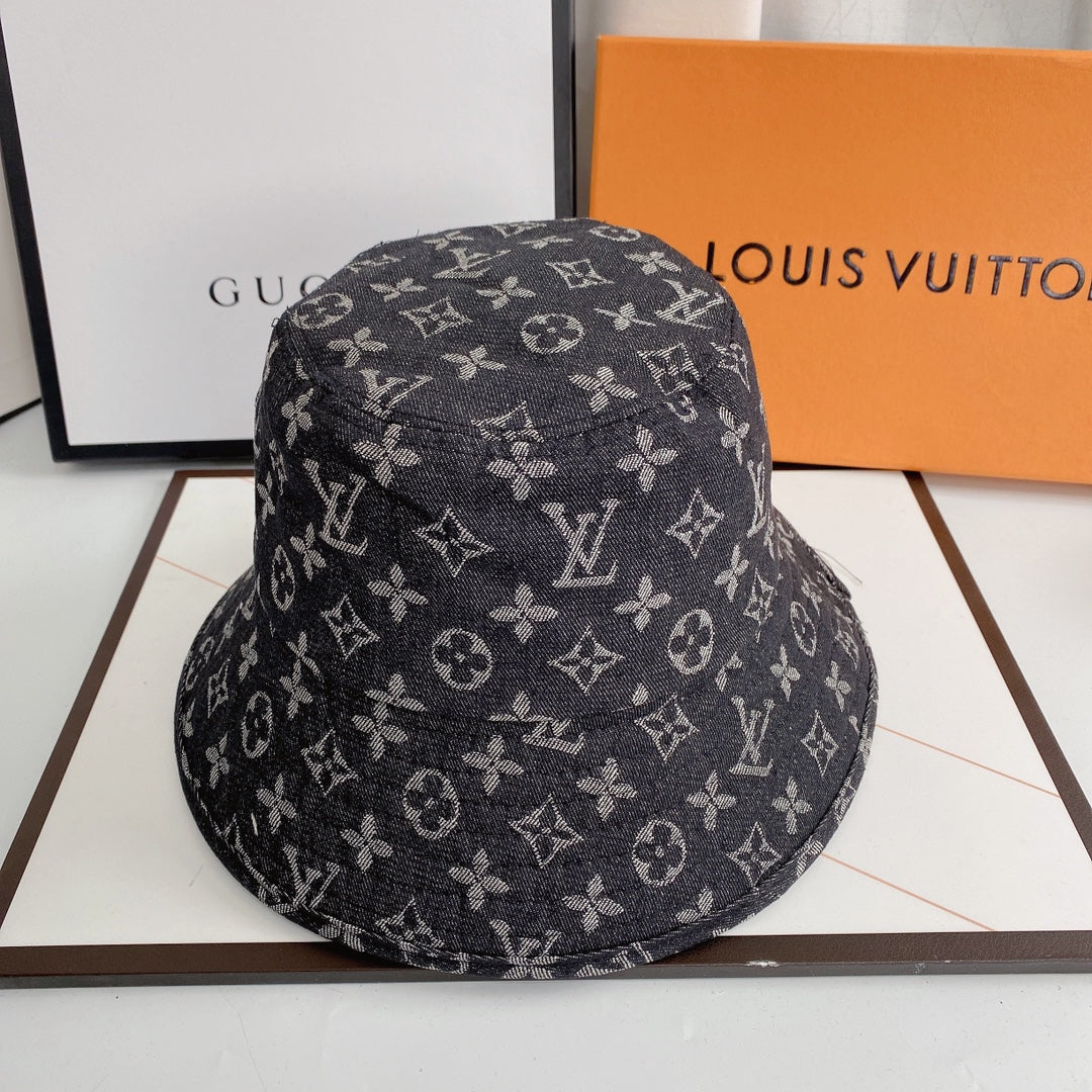 Luxury Monogram Denim Bucket Hat
