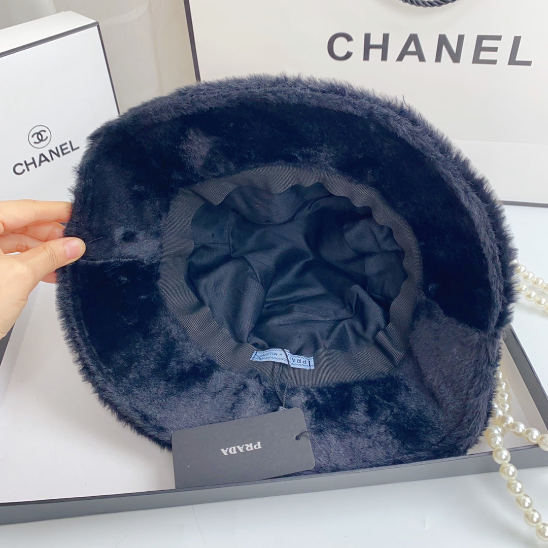 Fashion Milano Plush Faux Fur Bucket Hat | Luxury Designer Winter Hat