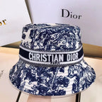 Classic Vintage Toile de Jouy Bucket Hat | Luxury Designer Hat