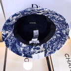 Classic Vintage Toile de Jouy Bucket Hat | Luxury Designer Hat