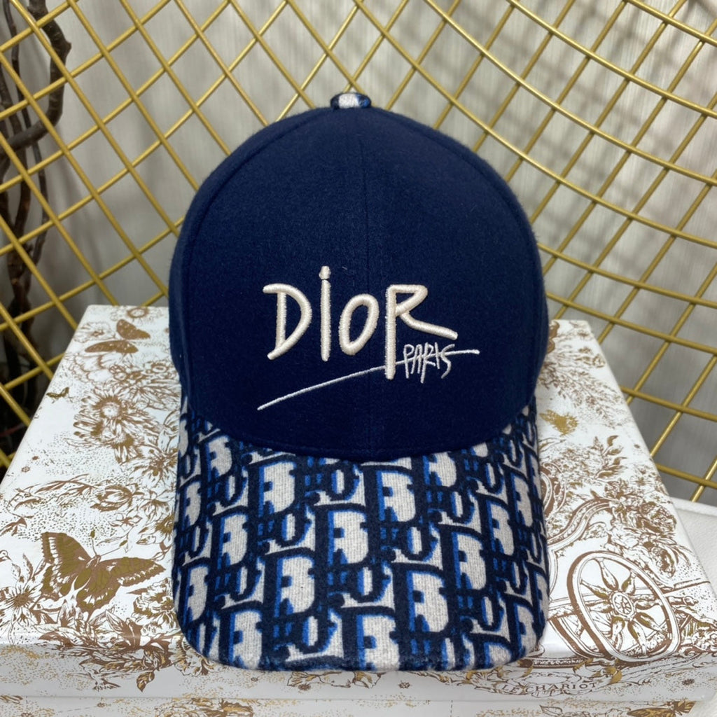 Vintage Oblique Wool Baseball Cap | Luxury Designer Hat