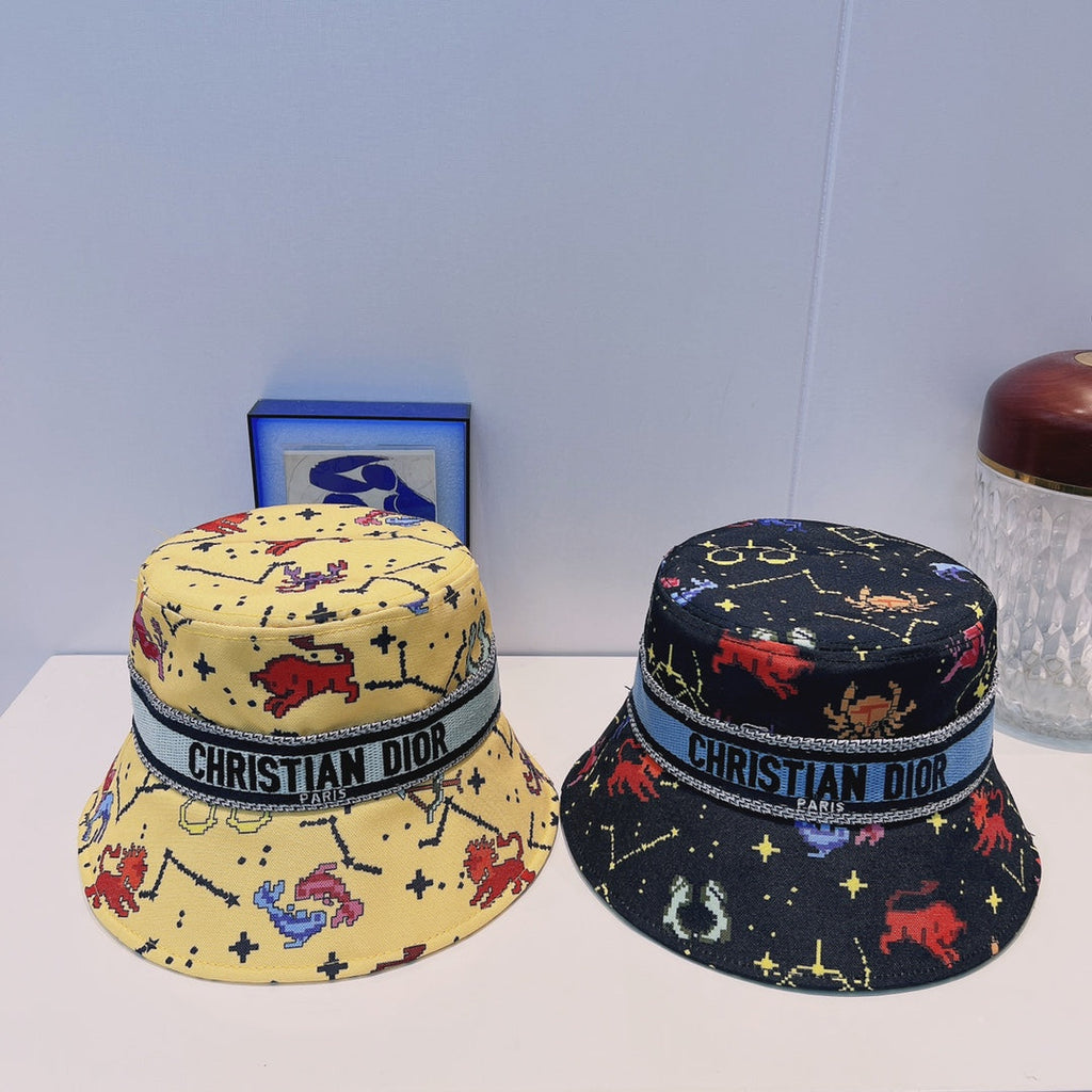 Vintage Oblique Webbing Bucket Hat | Luxury Designer Cotton Bucket Hat