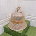 Vintage Sheer Organza Logo Bucket Hat for Women & Men