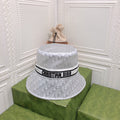 Vintage Sheer Organza Logo Bucket Hat for Women & Men