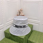 Vintage Sheer Organza Logo Bucket Hat for Women & Men