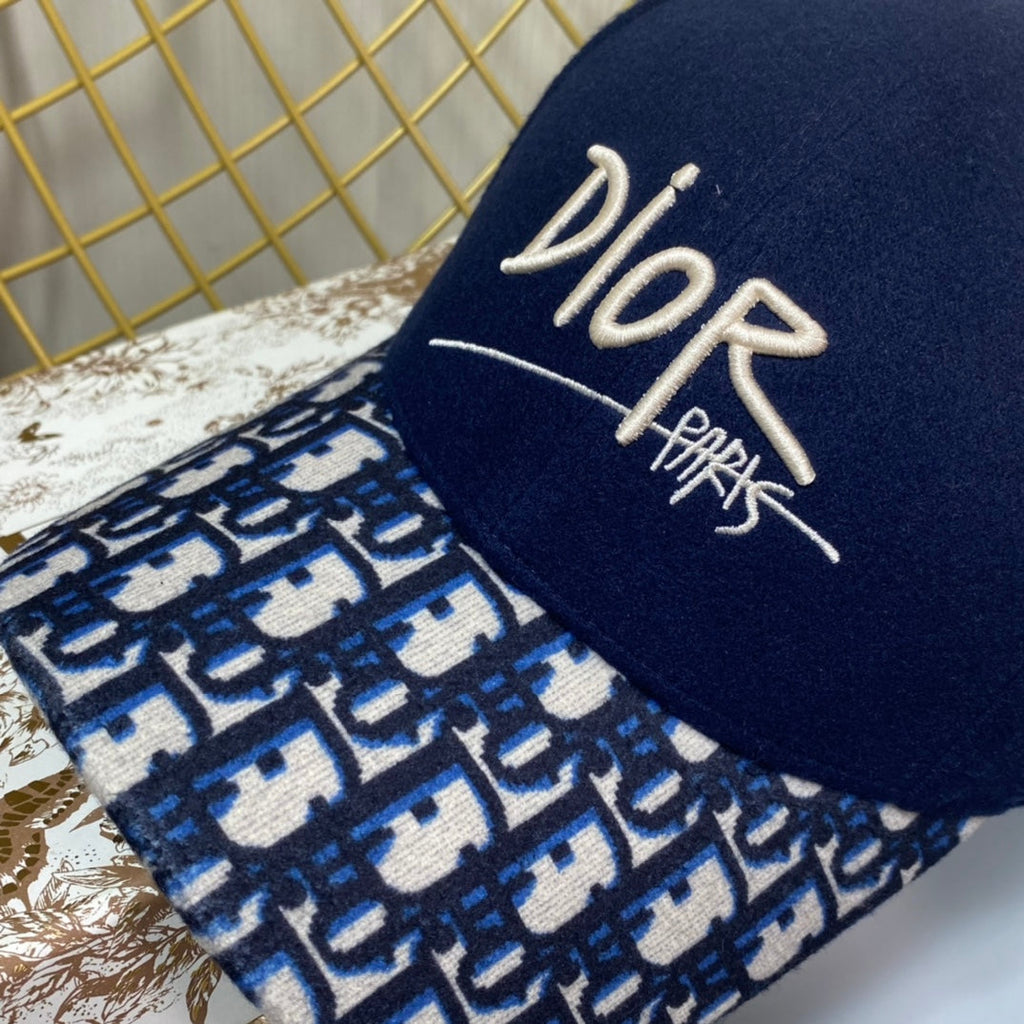 Vintage Oblique Wool Baseball Cap | Luxury Designer Hat