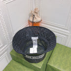 Vintage Sheer Organza Logo Bucket Hat for Women & Men